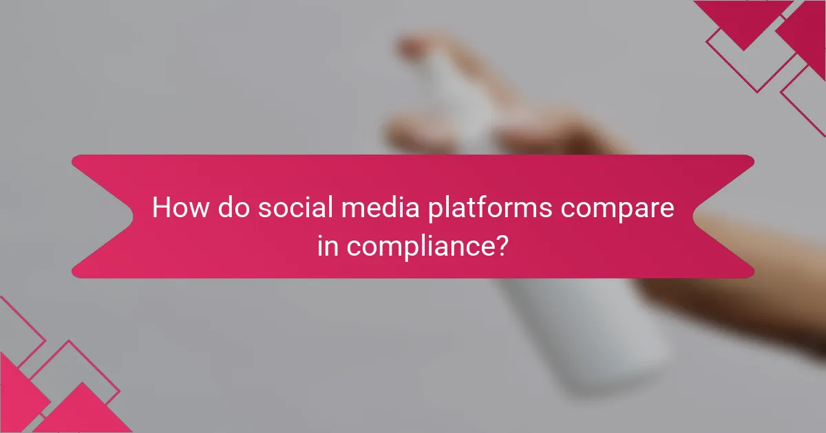 How do social media platforms compare in compliance?